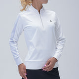 LADY’S HALF ZIP MOCK NECK (LONG SLEEVE)｜A6-1601-11