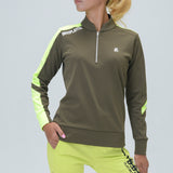 LADY’S HALF ZIP MOCK NECK (LONG SLEEVE)｜A6-1601-11