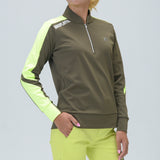 LADY’S HALF ZIP MOCK NECK (LONG SLEEVE)｜A6-1601-11