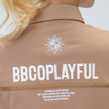 LADY’S HALF ZIP BACK PRINT POLO(LONG SLEEVE)｜A6-1602-11