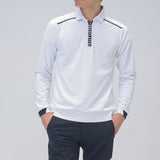 MEN’S HALF ZIP BACK PRINT POLO(LONG SLEEVE)｜A5-1602-11