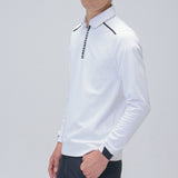 MEN’S HALF ZIP BACK PRINT POLO(LONG SLEEVE)｜A5-1602-11