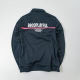 LADY’S HALF ZIP BACK PRINT POLO(LONG SLEEVE)｜A6-1602-11