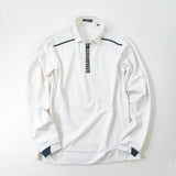 MEN’S HALF ZIP BACK PRINT POLO(LONG SLEEVE)｜A5-1602-11