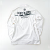 MEN’S HALF ZIP BACK PRINT POLO(LONG SLEEVE)｜A5-1602-11