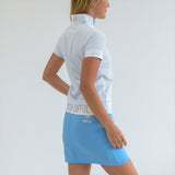 WOMEN’S  HALF ZIP MOCK NECK SHORT SLEEVE｜A2-2601-11