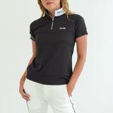 WOMEN’S  HALF ZIP MOCK NECK SHORT SLEEVE｜A2-2601-11