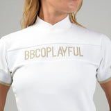 WOMEN’S  BBCO JACQUARD LETTERS MOCK NECK｜A2-2504-11