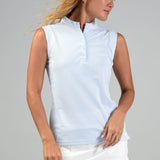 WOMEN’S  BBCO STAND COLLAR SLEEVELESS SHIRT｜A2-2535-11