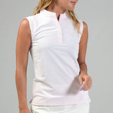 WOMEN’S  BBCO STAND COLLAR SLEEVELESS SHIRT｜A2-2535-11