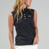 WOMEN’S  BBCO STAND COLLAR SLEEVELESS SHIRT｜A2-2535-11