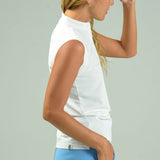 WOMEN’S  BBCO STAND COLLAR SLEEVELESS SHIRT｜A2-2535-11